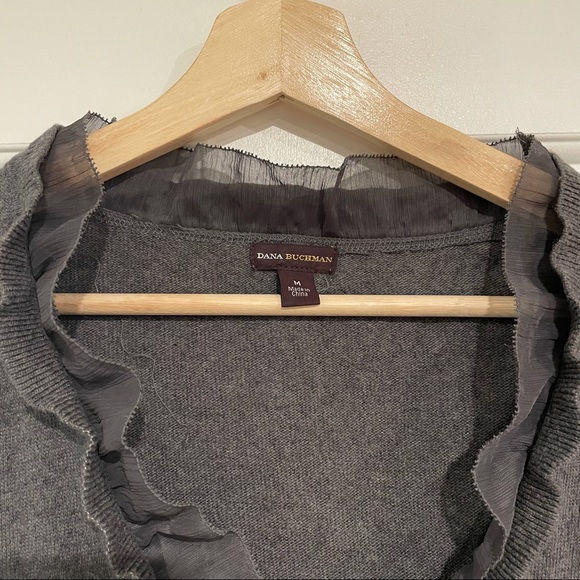 Gray Ruffle Cardigan - Picture 6 of 7